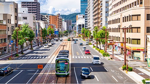 広島市駅前の写真